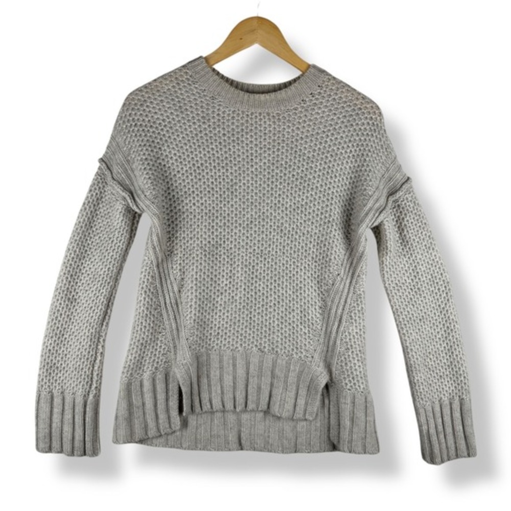 Zadig & Voltaire 100% Cashmere Sweater Womens Size XS Quiet Luxury Waffle Top
